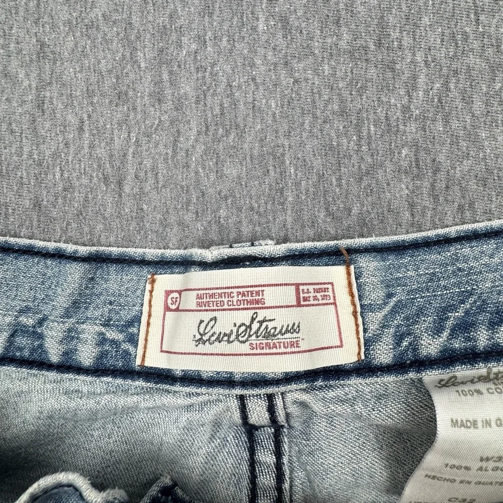 Levi Strauss Signature Jean Shorts Mens Sz 32 Baggy Denim Y2K Vtg Skater Grunge